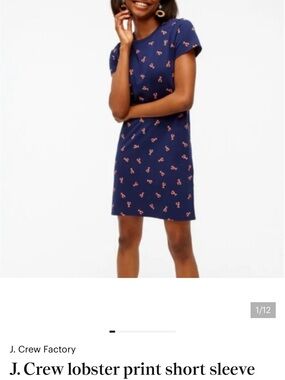 J. Crew Lobster Tee Shirt Dress